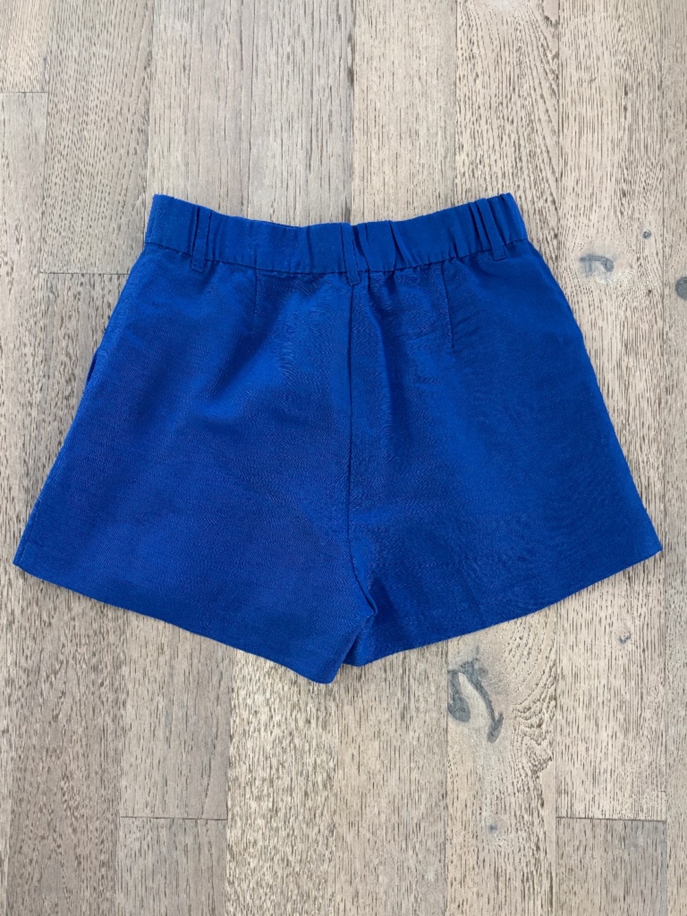 H&M Linen Blend Pleated Shorts - Blue Size 10 - Picture 3 of 10